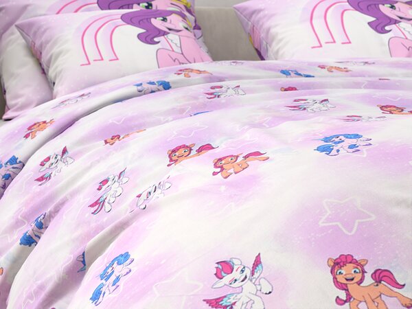 Gyermek pamut ágynemű MY LITTLE PONY STARS fehér Ágyneműhuzat mérete: 60 x 70 cm | 140 x 200 cm