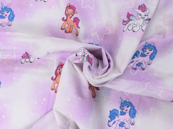 Gyermek pamut ágynemű MY LITTLE PONY STARS fehér Ágyneműhuzat mérete: 60 x 70 cm | 140 x 200 cm