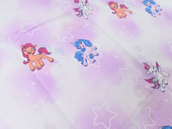 Gyermek pamut ágynemű MY LITTLE PONY STARS fehér Ágyneműhuzat mérete: 60 x 70 cm | 140 x 200 cm