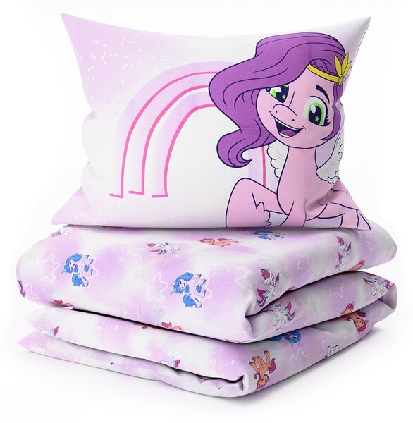 Gyermek pamut ágynemű MY LITTLE PONY STARS fehér Ágyneműhuzat mérete: 60 x 70 cm | 140 x 200 cm