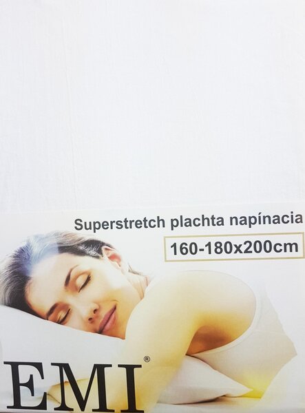EMI fehér szupersztreccs lepedő, 90 (100)x200-as lap