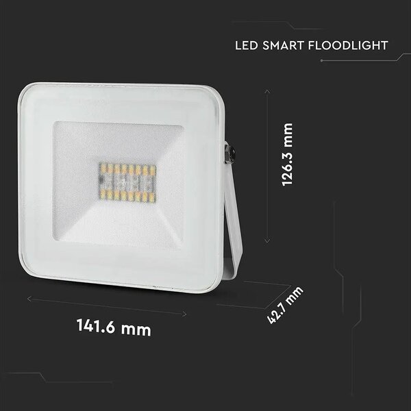 V-TAC 20W, fehér, bluetooth-os okos LED reflektor, RGB+CCT - SKU 5984