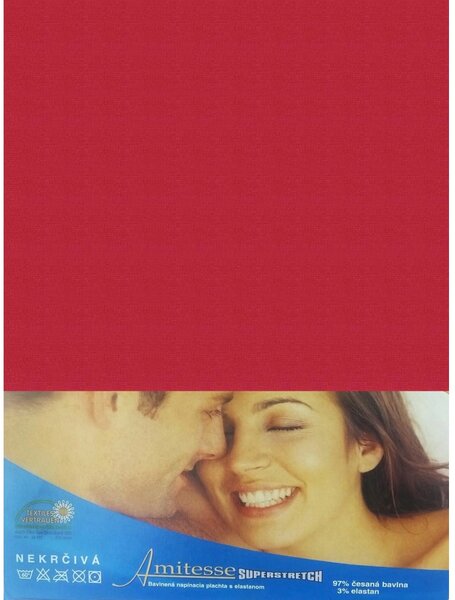 EMI piros szupersztreccs lepedő, 90 (100)x200-as lap