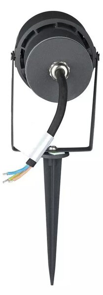 V-TAC 12W, szürke, földbe szúrható talajlámpa, IP65, meleg fehér - SKU 7550