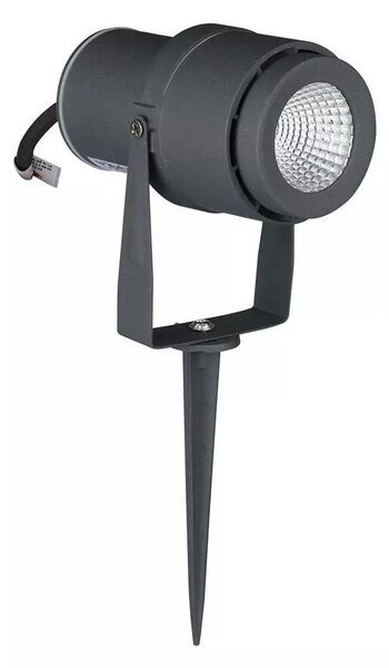 V-TAC 12W, szürke, földbe szúrható talajlámpa, IP65, meleg fehér - SKU 7550