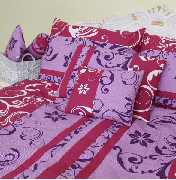 EMI Lilien lila szatén ágyneműhuzat, A standard egyszemélyes ágy szett tartalma: 1x 140x200 + 1x 70x90