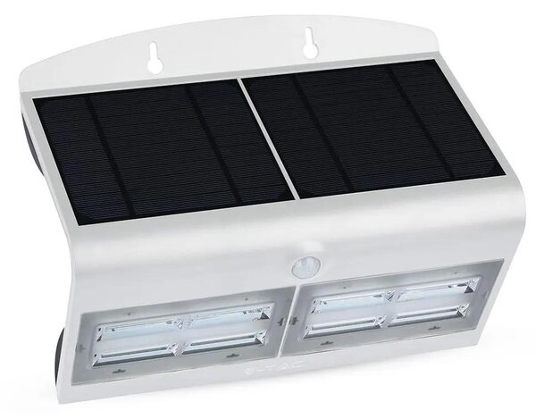 V-TAC napelemes, mozgásérzékelős LED reflektor, fehér, 7W természetes fehér - SKU 8278
