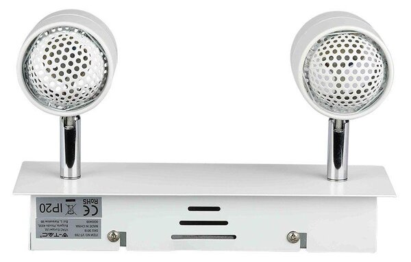 V-TAC spotlámpa, 2db GU10 foglalattal - SKU 3618