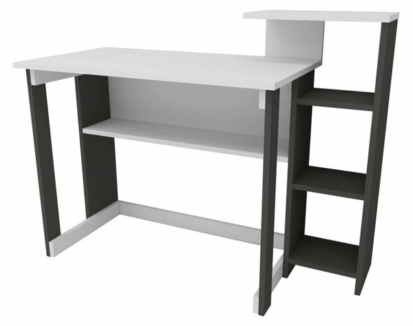 Saye íróasztal, antracit-fehér, 106 cm