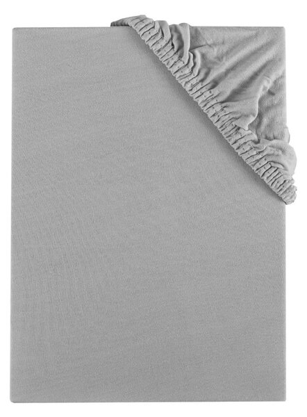 EMI szürke 100% pamutjersey gumis lepedő, Gyerek lepedő 80x160