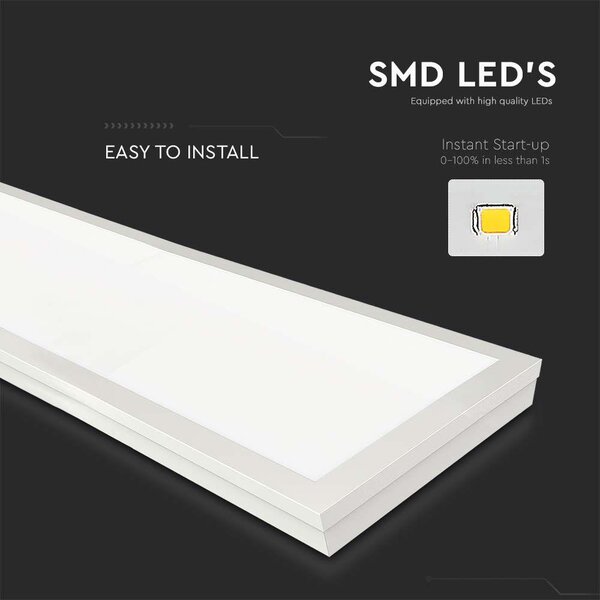 V-TAC 2in1 LED panel hideg fehér 40W 120 x 30cm, 110 Lm/W - SKU 216626