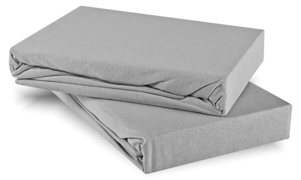 EMI szürke 100% pamutjersey gumis lepedő, Gyerek lepedő 80x160