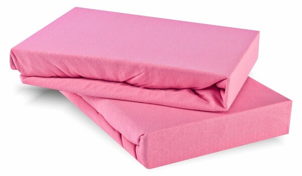 EMI rózsaszín 100% pamutjersey gumis lepedő, Gyerek lepedő 80x160