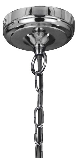 Searchlight Kristály csillár Versailles króm 55 cm, dimmelhető, Króm / ezüst, Nappali / Étkező, Kristály