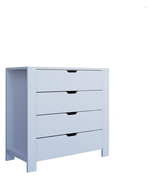 Duru komód, fehér, 90 cm