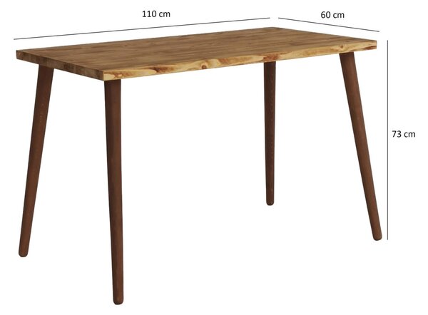 Cozy tömörfa íróasztal, 110 cm