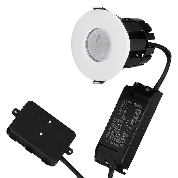 V-TAC SMART tűzálló 10W spot lámpa, cserélhető fejjel, állítható színhőmérséklettel - SKU 1424