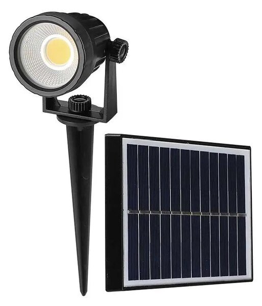 V-TAC leszúrható napelemes COB LED kerti lámpa, meleg fehér - SKU 6660