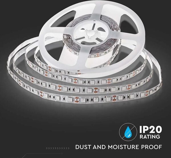 V-TAC LED szalag IP20 SMD 5050 chip 60 db/m kék - SKU 212137