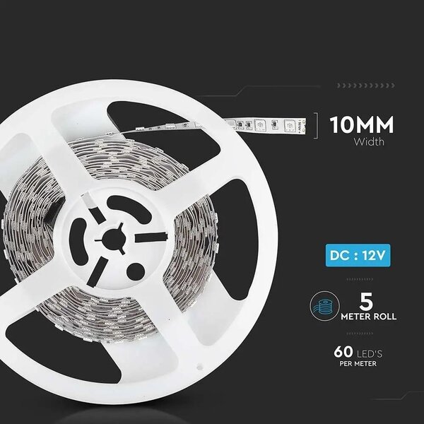 V-TAC LED szalag IP20 SMD 5050 chip 60 db/m kék - SKU 212137