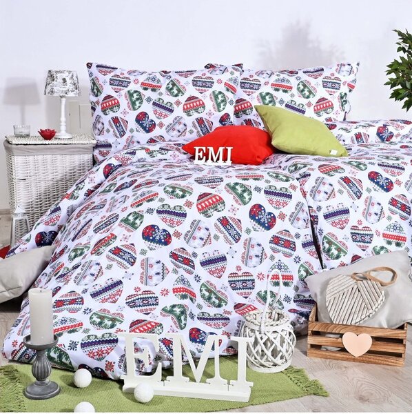 EMI Cold téli mintás ágyneműhuzat, A kibővített egyszemélyes ágy szett tartalma: 1x 140x220 + 1x 70x90