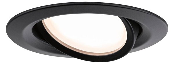 Paulmann Nova Plus Coin 3db IP23 2700K fekete, dimmelhető, Fekete, Folyosó, Alumínium, Modern