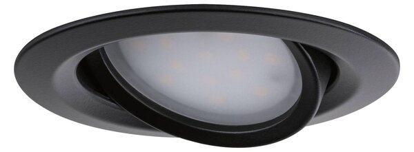 Paulmann Nova Plus Coin 3db IP23 2700K fekete, dimmelhető, Fekete, Folyosó, Alumínium, Modern