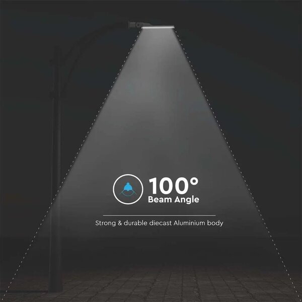 V-TAC utcai LED lámpa, térvilágító ledes lámpatest 30W hideg fehér, 100 Lm/W - SKU 20423