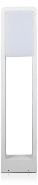 V-TAC 10W kültéri LED lámpa oszlop 80 cm, meleg fehér, fehér házzal - SKU 20116