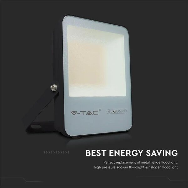 V-TAC LED reflektor 30W hideg fehér, fekete házzal, 157 Lm/W - SKU 20450