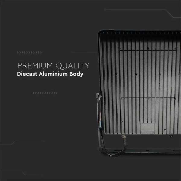 V-TAC LED reflektor 30W hideg fehér, fekete házzal, 157 Lm/W - SKU 20450