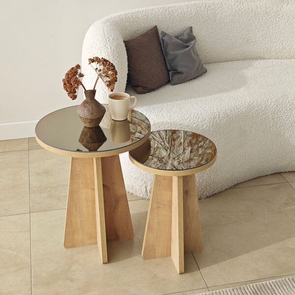 Luna - Bronze, Sapphire Oak