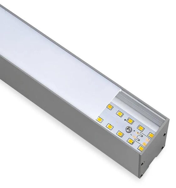 V-TAC ezüst mennyezetre függeszthető lineáris LED lámpa 120cm 40W hideg fehér - SKU 21601