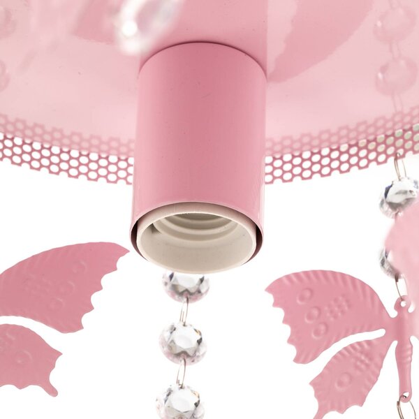 Eko-Light Angelica mennyezeti világítás rózsaszínben, pillangókkal, dimmelhető, Lila / pink / rózsaszín, Gyermekszoba, fém, Fiatalos életstílus