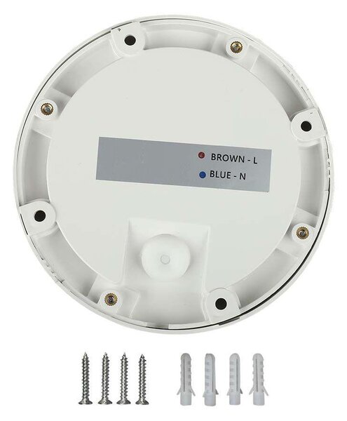 V-TAC 2W fehér LED lépcsővilágítás, kerek, IP65, meleg fehér - SKU 211315