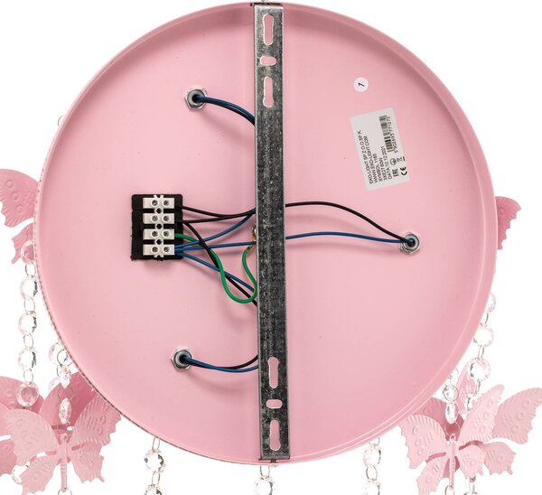 Eko-Light Angelica mennyezeti világítás rózsaszínben, pillangókkal, dimmelhető, Lila / pink / rózsaszín, Gyermekszoba, fém, Fiatalos életstílus