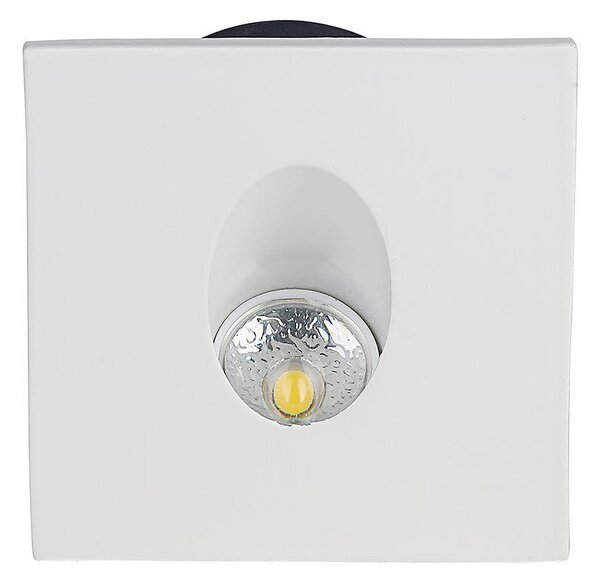 V-TAC 3W beltéri COB LED lépcsővilágítás, szögletes, meleg fehér, 90 Lm/W - SKU 211209