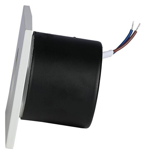 V-TAC 3W beltéri COB LED lépcsővilágítás, szögletes, meleg fehér, 90 Lm/W - SKU 211209