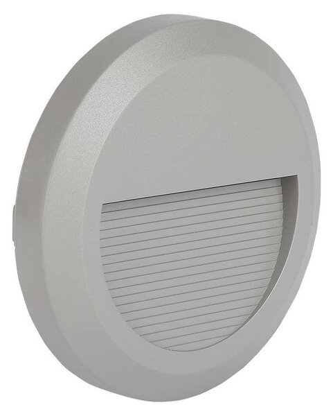 V-TAC 2W szürke LED lépcsővilágítás, kerek, IP65, meleg fehér - SKU 211319