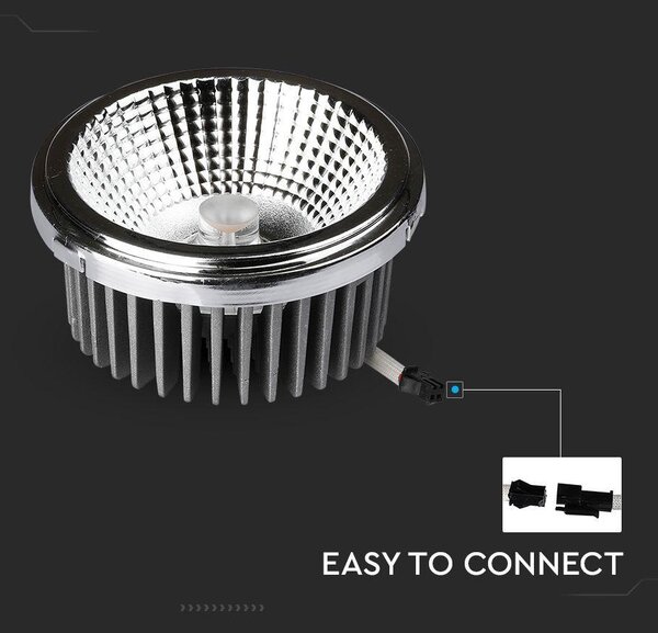 V-TAC süllyeszthető AR111 LED mélysugárzó lámpa 20W természetes fehér 40°/20° - SKU 212793
