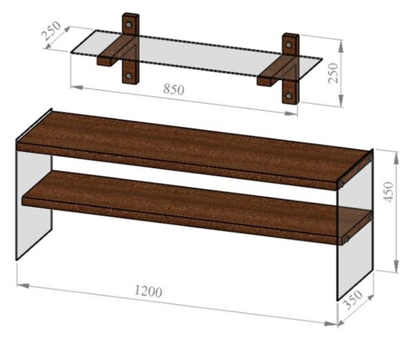 TV-állvány, 120 cm – TV104