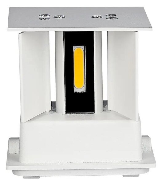 V-TAC 5W kültéri, fehér, szögletes, fali LED lámpa meleg fehér - SKU 217079