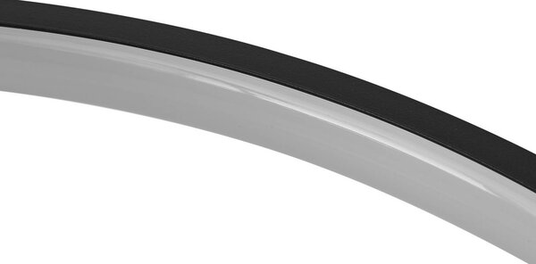 Lindby LED mennyezeti lámpa Riley, fekete, 3,000 K, dimmelhető, dimmelhető, Fekete, Nappali / Étkező, Alumínium, Modern
