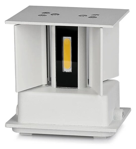 V-TAC 5W kültéri, fehér, szögletes, fali LED lámpa meleg fehér - SKU 217079