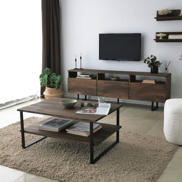 Onda fém TV-állvány, dió, 50 cm