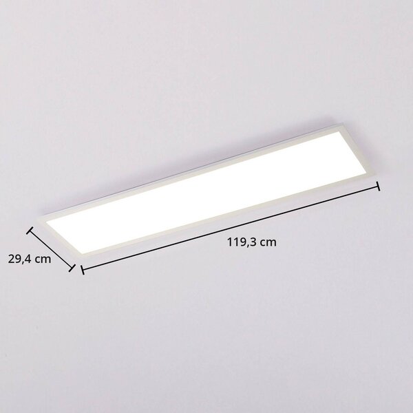 Arcchio Lysander LED panel, CCT, 119cm, 55W, fehér, dimmelhető, Fehér / opál, Dolgozószoba / Iroda, Alumínium