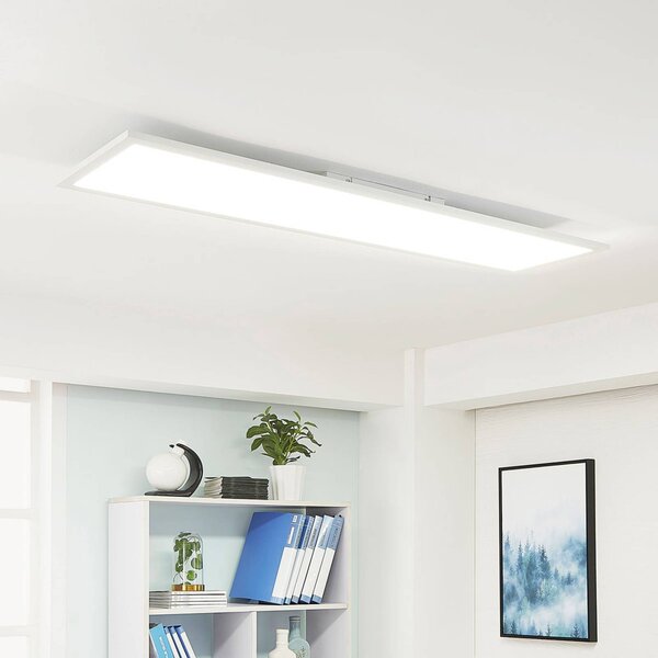 Arcchio Lysander LED panel, CCT, 119cm, 55W, fehér, dimmelhető, Fehér / opál, Dolgozószoba / Iroda, Alumínium