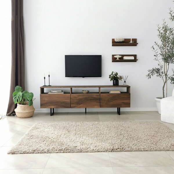 Onda fém TV-állvány, dió, 50 cm