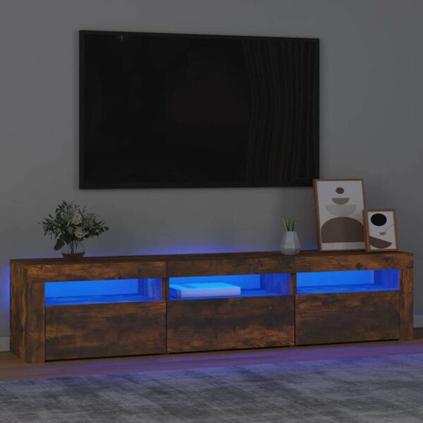 VidaXL LED-es TV Szekrény - Füstös Tölgy - 180cm