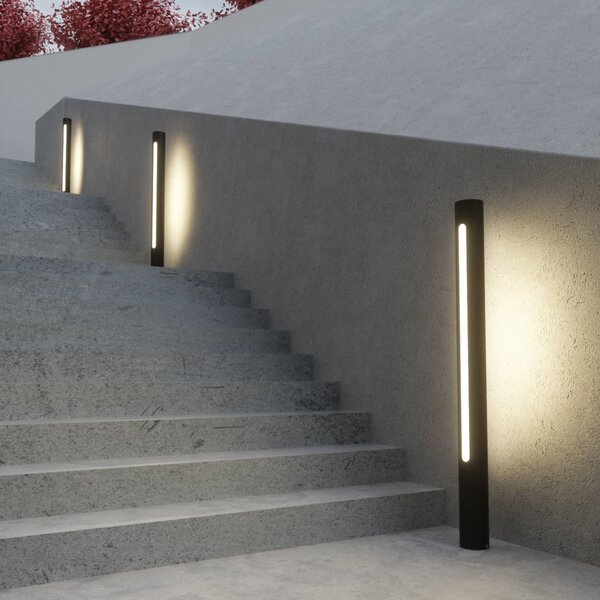 Lucande Tomas LED-es kivetítő lámpa, 75 cm, sötétszürke, IP54, Alu / szürke / cink, Alumínium, Modern